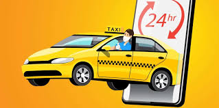 Silver executive minibus taxi with black and yellow branding, advertising services for 6-, 8-, and 16-seater vehicles, parked on a gravel driveway.